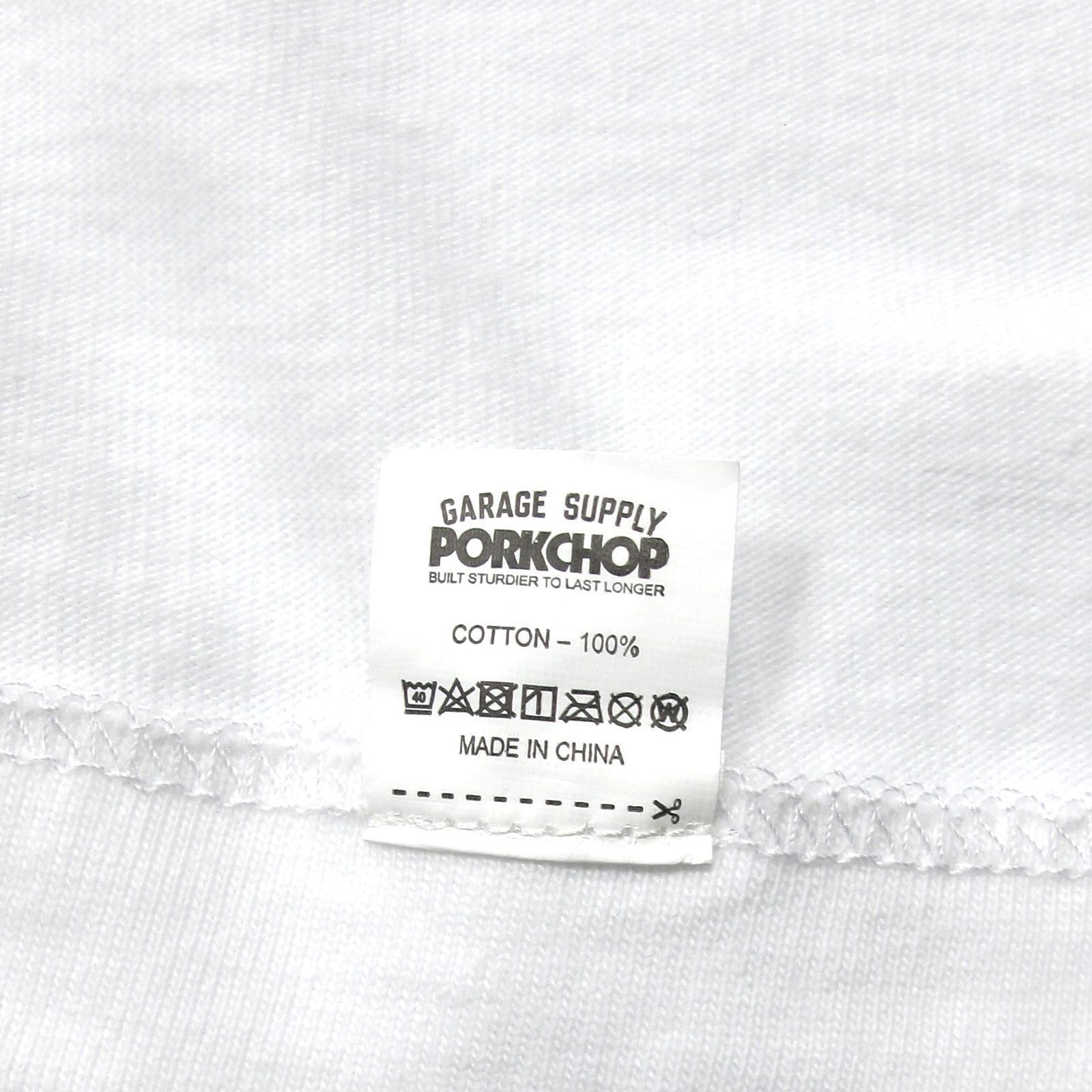 PORK BACK TEE (WHITE) / ポークバック ロゴ Tシャツ