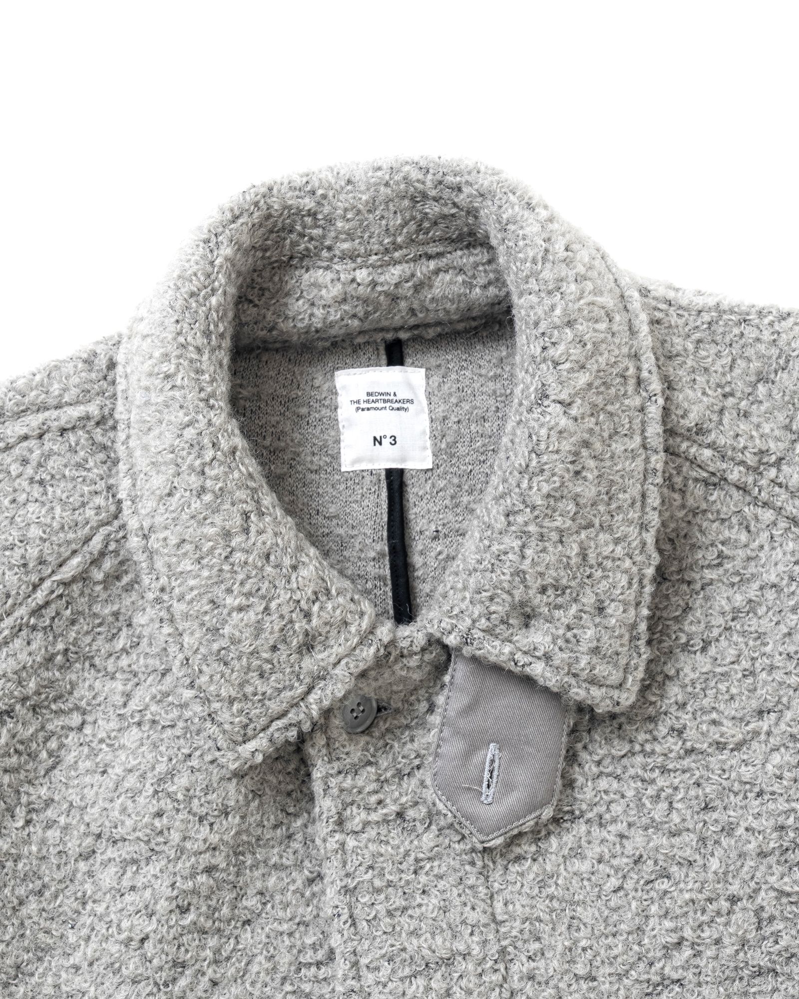 WOOL BALMACAAN COAT "Balmacaan" (GRAY) / ウール バルマカーン コート
