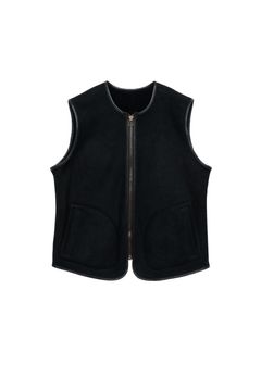 Vegan Mouton Vest (BLACK) / ビーガン ムートン ベスト