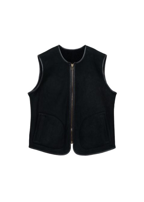Vegan Mouton Vest (BLACK) / ビーガン ムートン ベスト