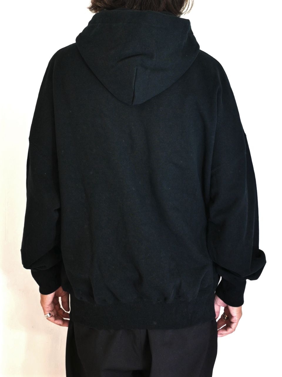COOTIE PRODUCTIONS - Open End Yarn Plain Sweat Hoodie (BLACK