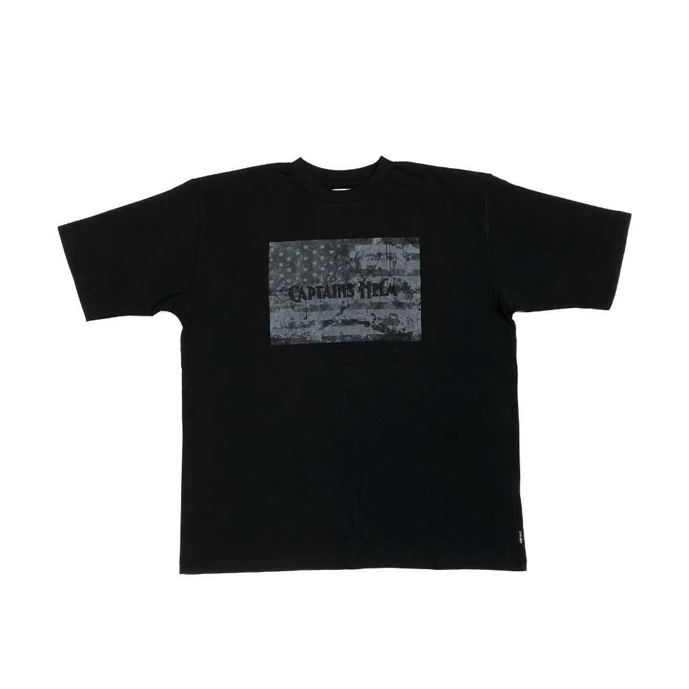 CAPTAINS HELM - CAPTAIN'S FLAG TEE (BLACK) / ロゴ刺繍