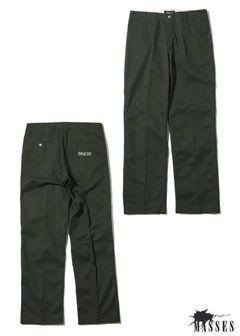 WORK PANTS L (×MASSES) (GREEN) / マシス コラボレーション チノパンツ