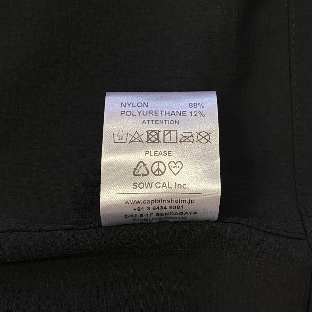 【ラスト1点】CORDURA® WATER-REPELLENT SHIRTS (BLACK) / ストレッチ S/S シャツ