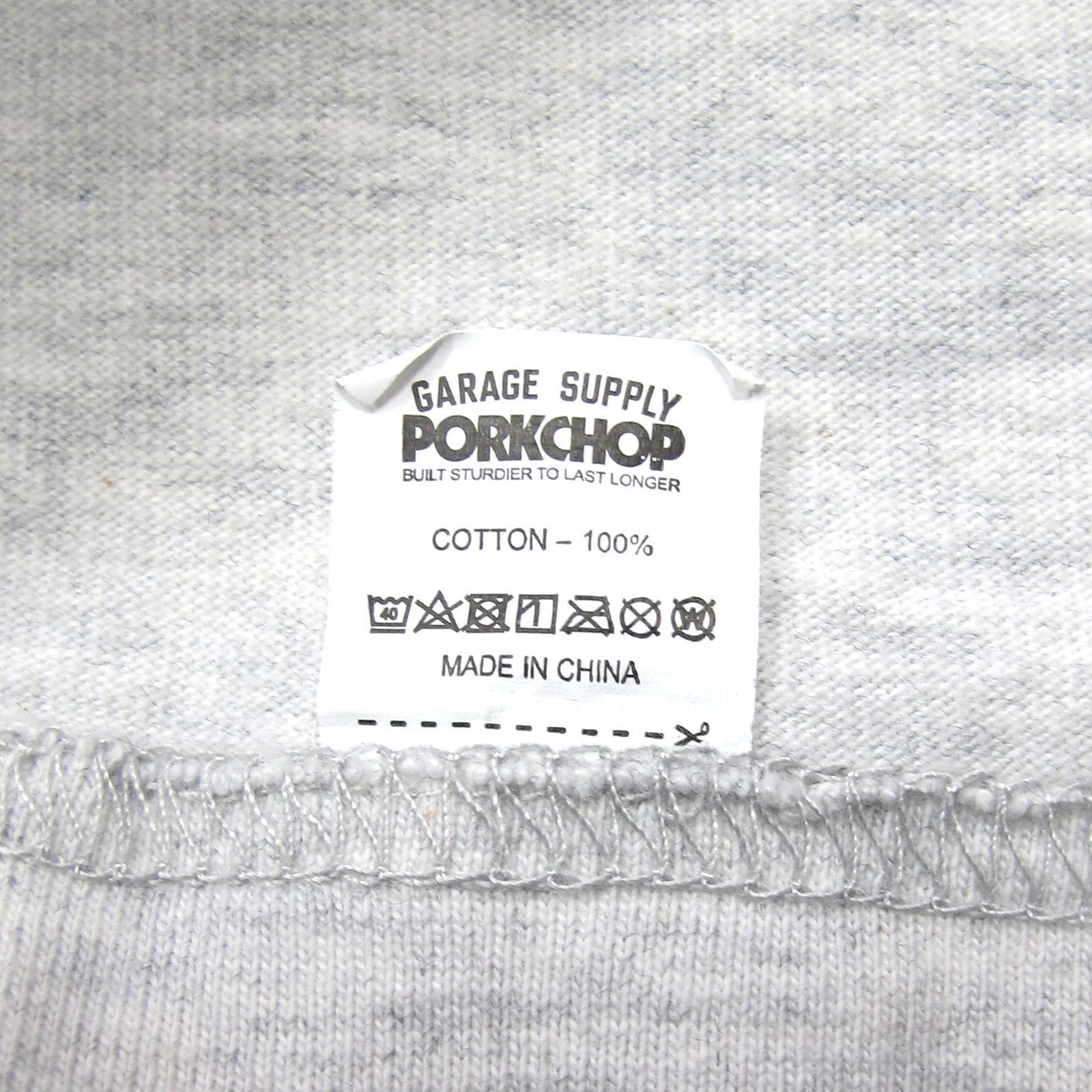 PORKCHOP グレー Tシャツ Lサイズ PORKCHOP GARAGE SUPPLY 】 MULTI LOGOS TEE 2025 ( ワイド