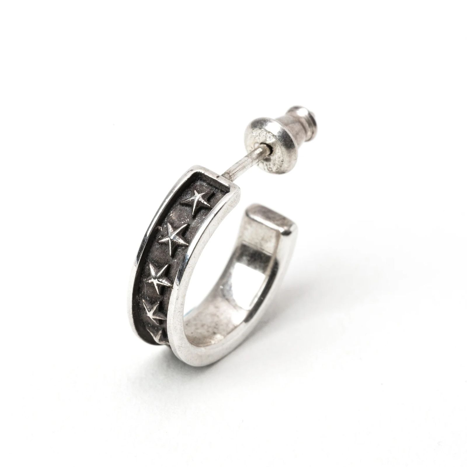 SILVER STAR ROLL PIERCE (SILVER) / シルバー スター ロール ピアス