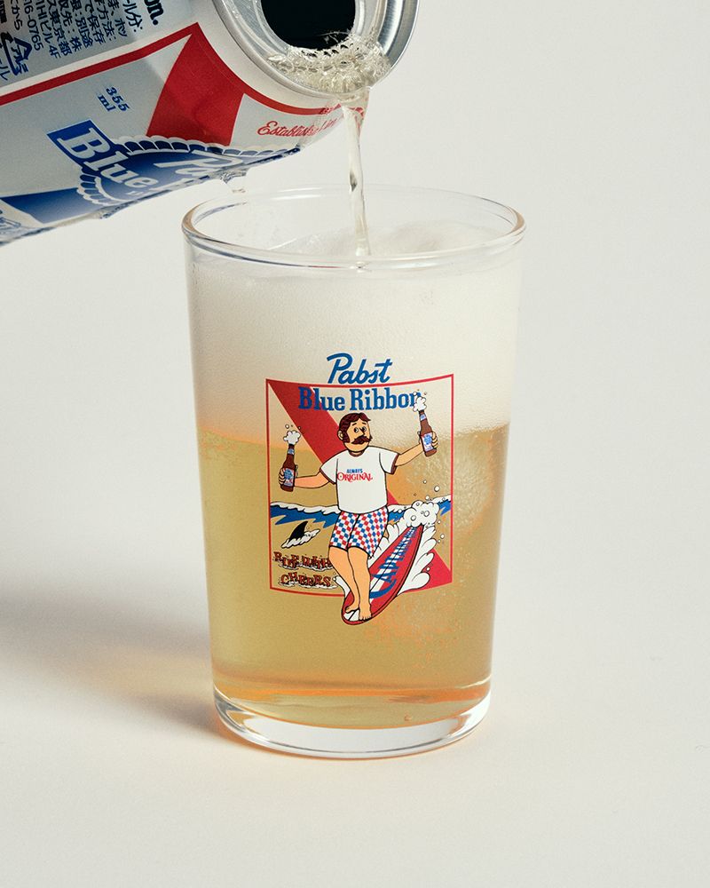 × Pabst Blue Ribbon CHEERS GLASS (CLEAR) / ×パブストブルーリボン コラボ グラス