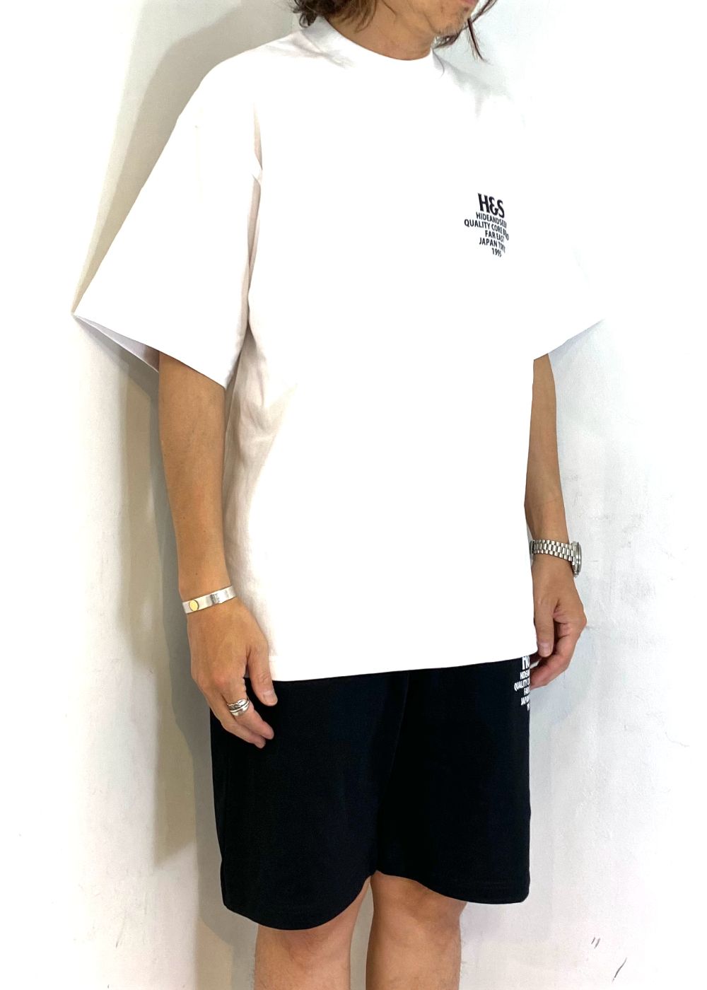 HIDE AND SEEK - H&S Logo S/S Tee (BigSilhouette) (WHITE