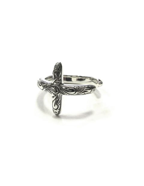 ANTIDOTE BUYERS CLUB - ENGRAVED CROSS RING (SILVER) / オーナメント 