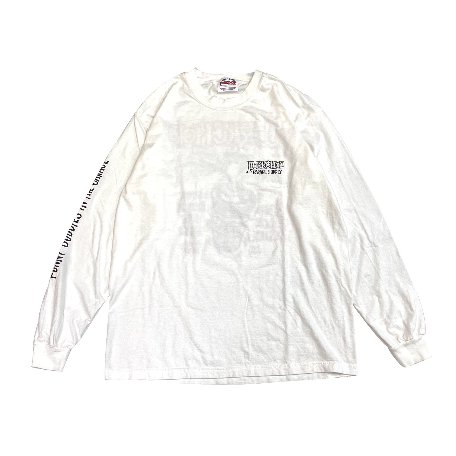 MAD SPRAY L/S TEE (WHITE) / マッドスプレー ロング Tシャツ