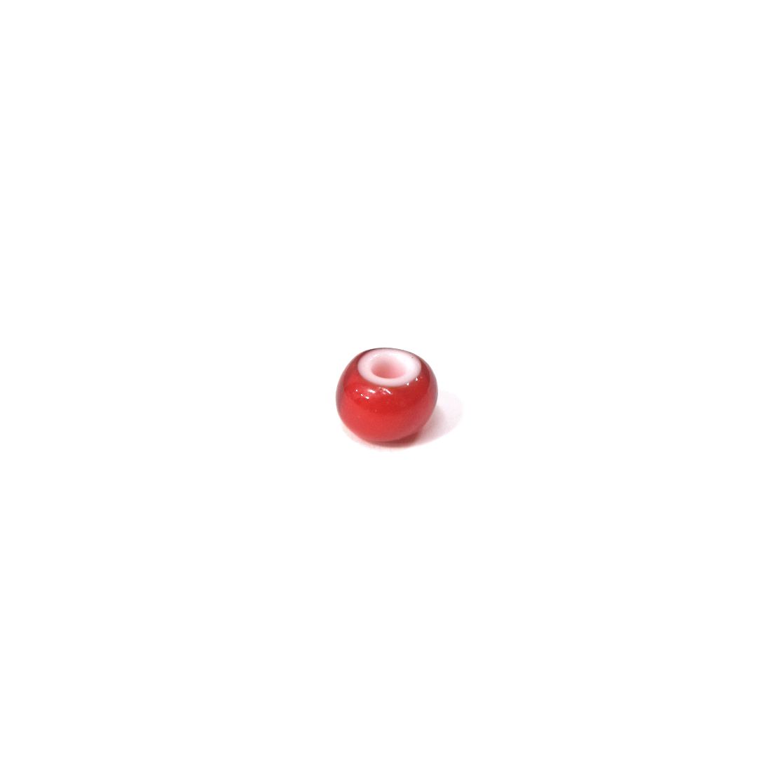 White Heart M (RED) / ホワイトハーツビーズ M