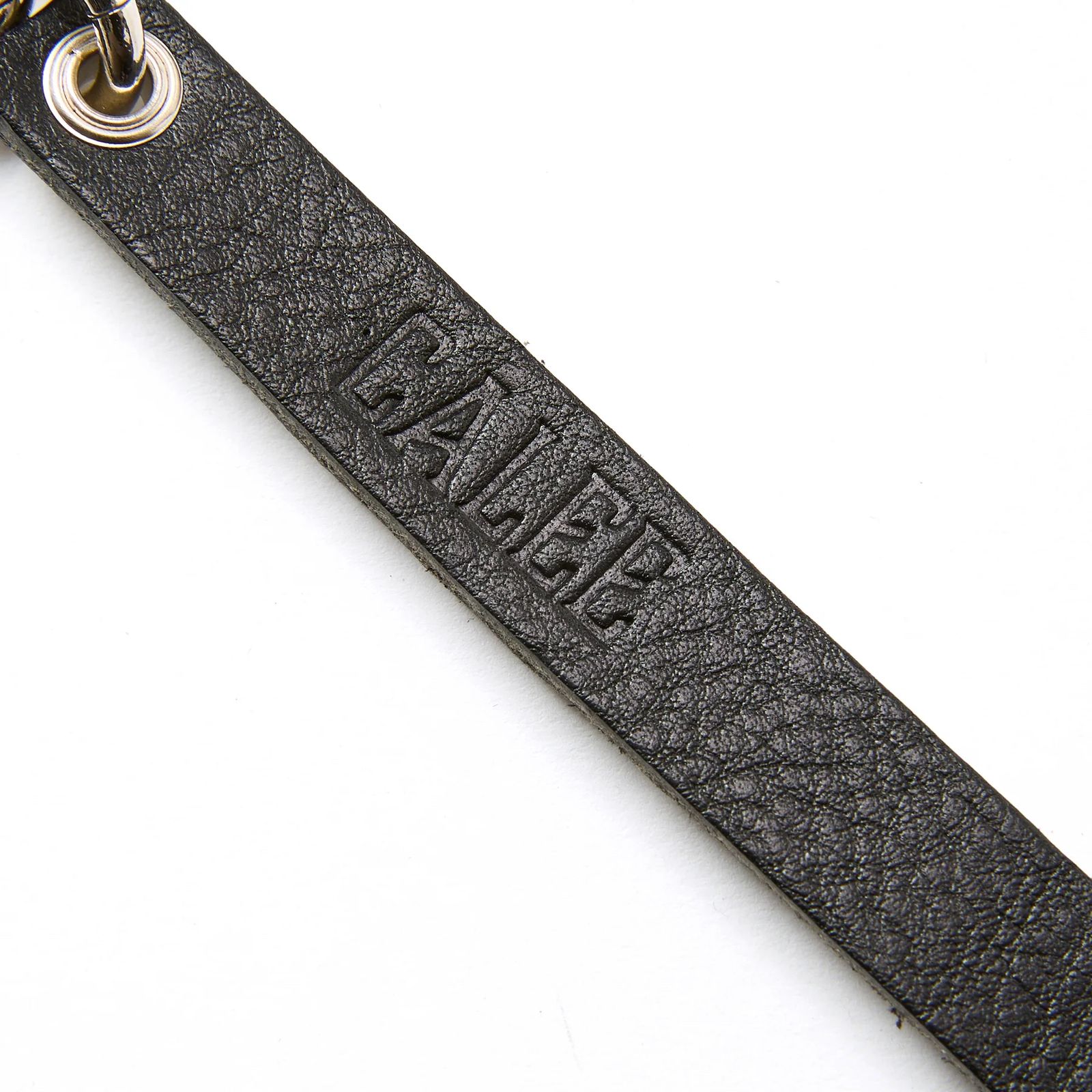 ROUND & PYRAMID STUDS LEATHER SHORT KEY RING (BLACK) / スタッズ レザー キーリング ショート バージョン