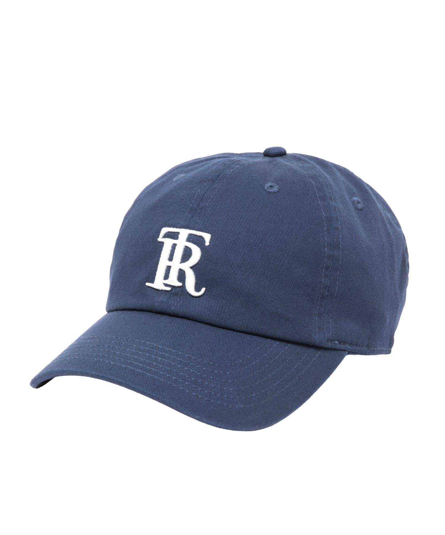 RT CAP (NAVY) / ロゴ刺繍 ダッド キャップ。