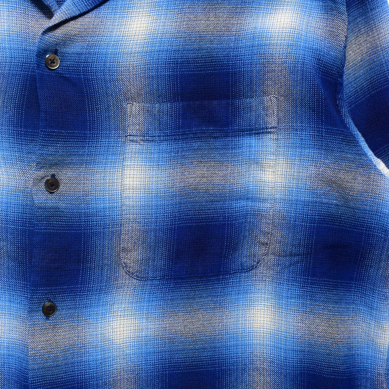 R.Flannel Ombre Open Collar SH (BPT) / オンブレチェック オープンカラーシャツ