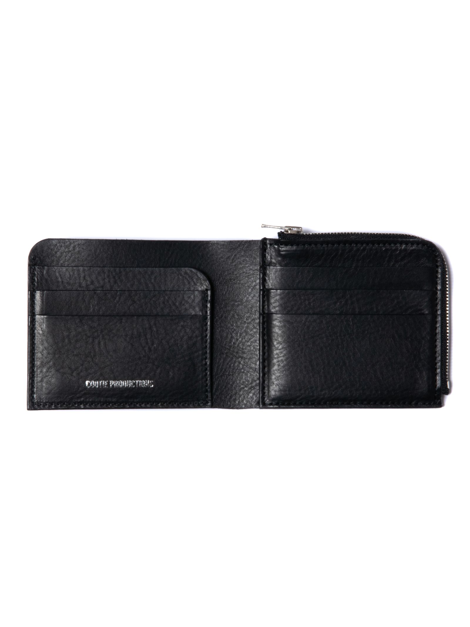 COOTIE PRODUCTIONS - Leather Bifold Purse (BLACK) / レザー