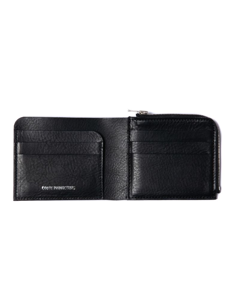 COOTIE PRODUCTIONS - Leather Bifold Purse (BLACK) / レザー  