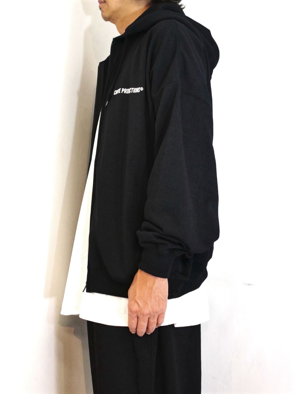 COOTIE PRODUCTIONS - Dry Tech Oversized Sweat Zip Up Hoodie (BLACK) / ドライテック  オーバーサイズ スウェット ジップパーカー / セットアップ可能 | LOOPHOLE