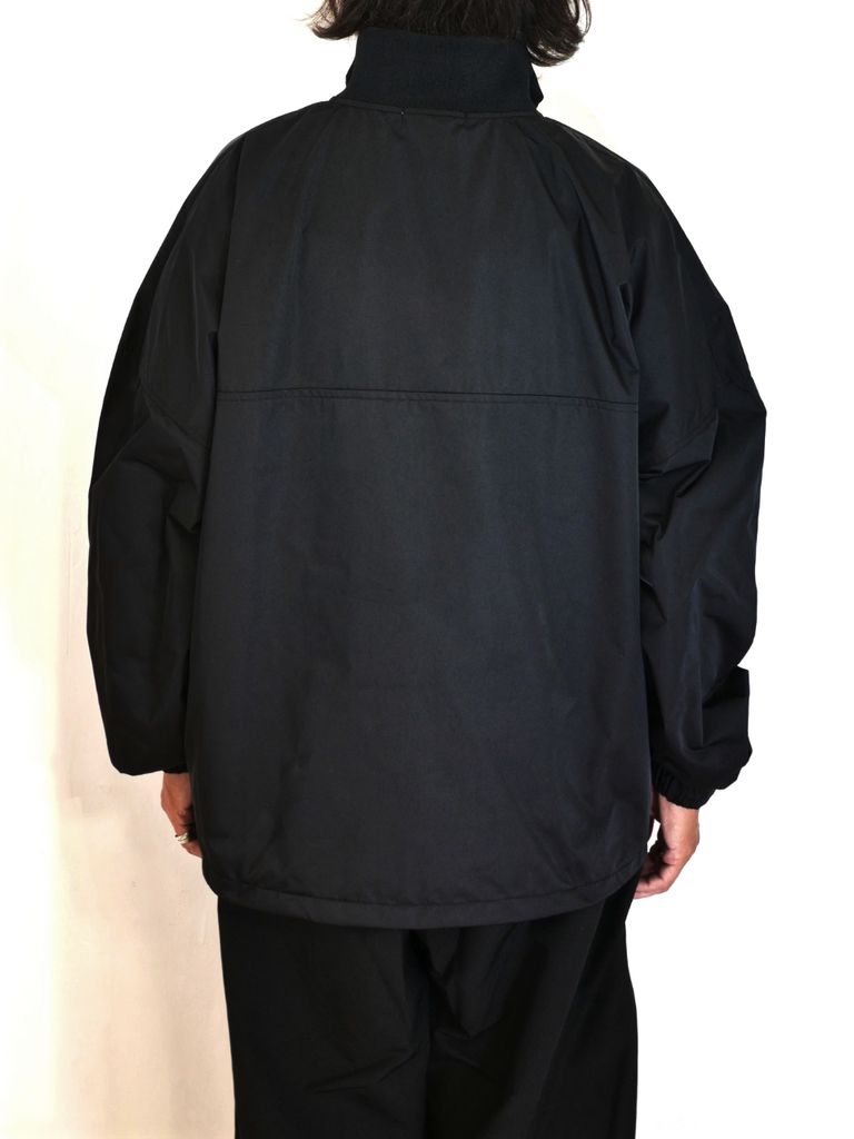COOTIE PRODUCTIONS - Memory Polyester Twill Half Zip Top (BLACK 