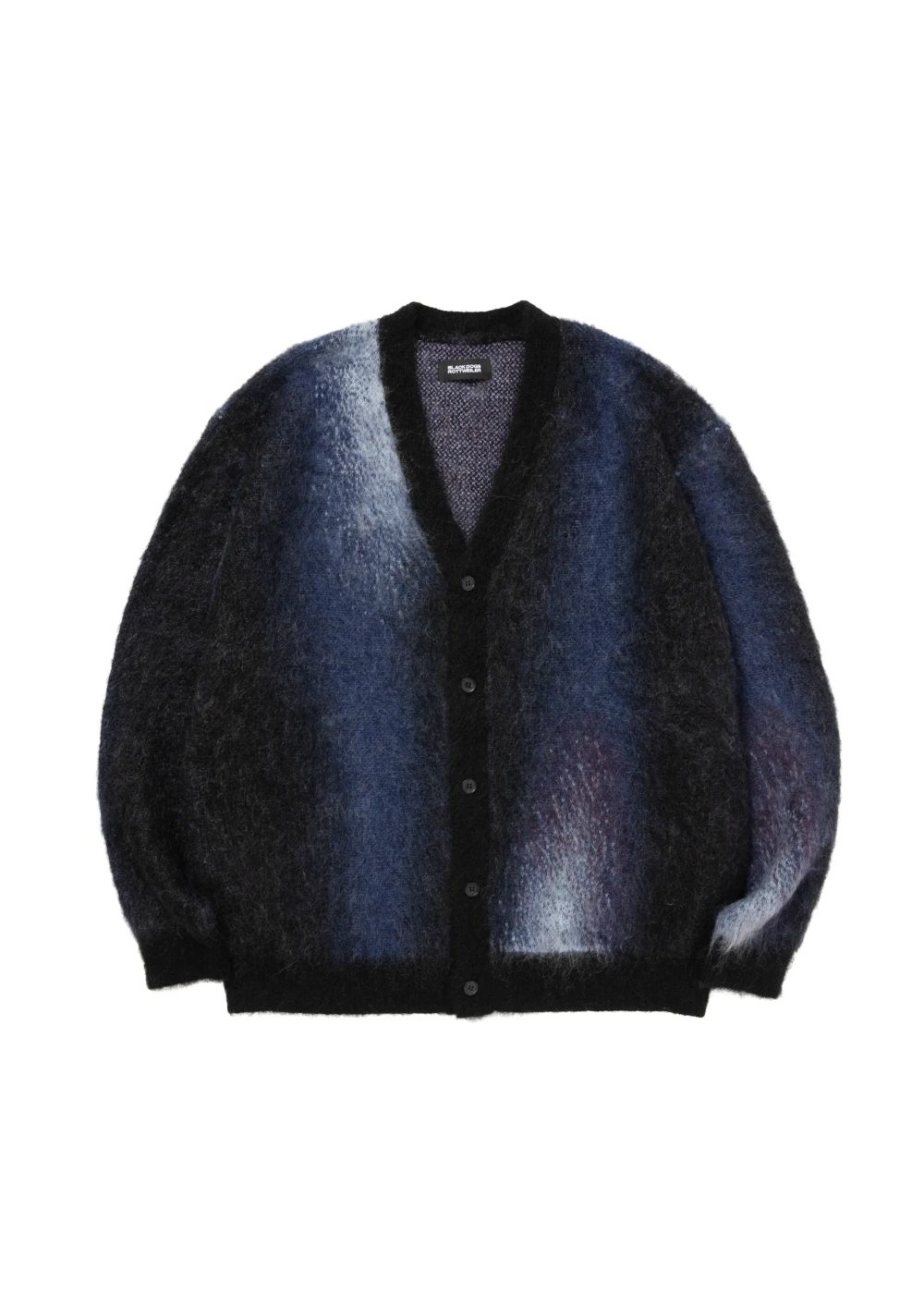 PATERNED CARDIGAN (NAVY) / オリジナル パターン柄 モヘア カーディガン