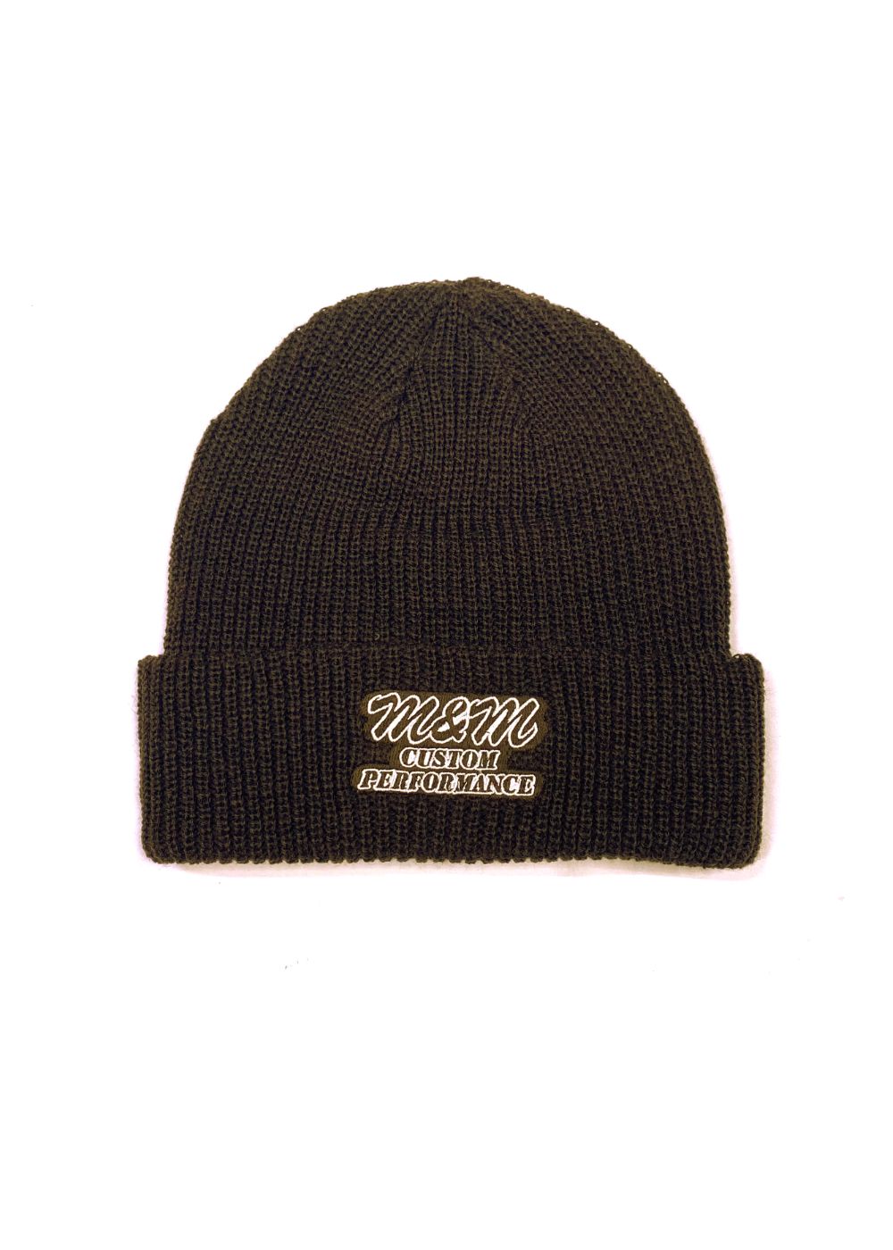 KNIT CAP (BROWN) / ロゴ刺繍 ニットキャップ