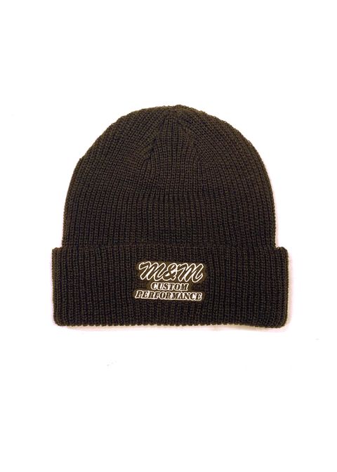 KNIT CAP (BROWN) / ロゴ刺繍 ニットキャップ