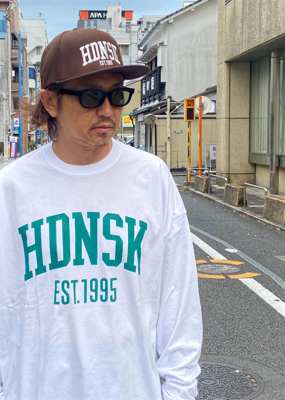 College Baseball CAP (BROWN) / 刺繍ロゴ ベースボールキャップ