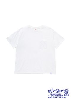 VELVA SHEEN Ex.S/S POCKET TEE "PIERCE" (WHITE) / ベルバシーン コラボ ポケットTシャツ