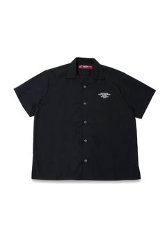 H&S S/S Shirt (BLACK) / オリジナル オープンカラー シャツ