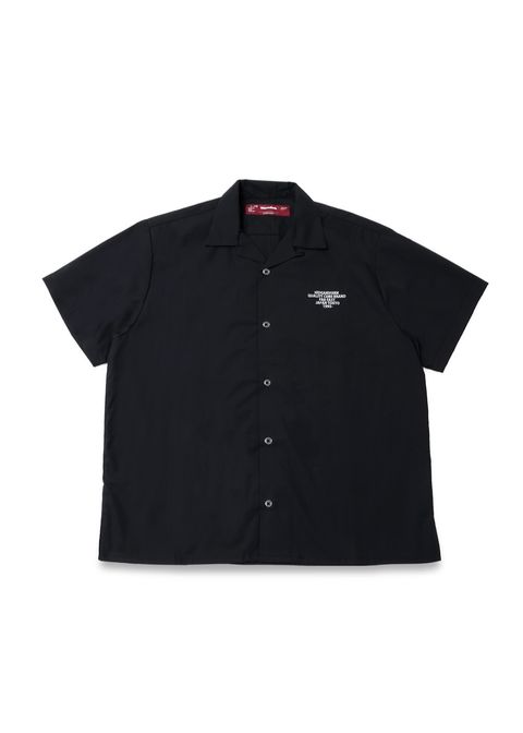 H&S S/S Shirt (BLACK) / オリジナル オープンカラー シャツ