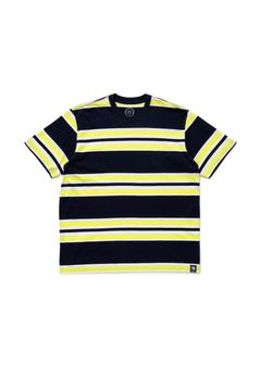 BORDER TEE (NAVY×YELLOW) / ボーダー Tシャツ