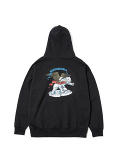 SWEAT HOODED POLA BEAR P (×MASSES) (BLACK) / マシス コラボレーション スウェット パーカー