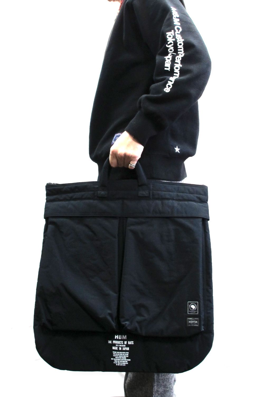 HELMET BAG TYPE-S (BLACK) / ポーター コラボヘルメットバッグ - フリーサイズ