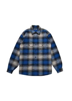 Heavy Cotton Flannel Ombre Work Shirt (BPT) / ヘビー コットン オンブレチェック ネルシャツ