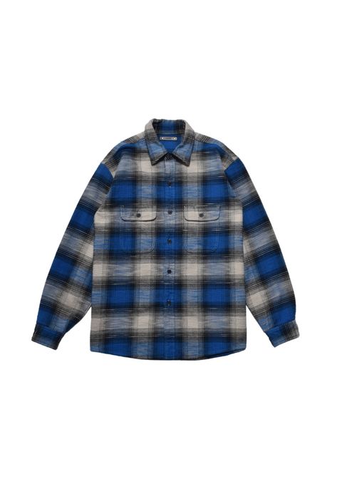 Heavy Cotton Flannel Ombre Work Shirt (BPT) / ヘビー コットン オンブレチェック ネルシャツ