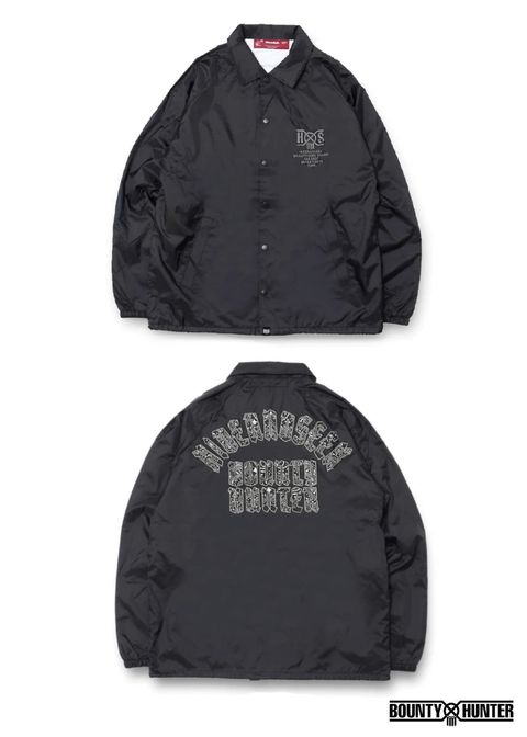 HS×BH TEAM JACKET (BLACK/BANDANA) / バウンティーハンター コラボ コーチジャケット
