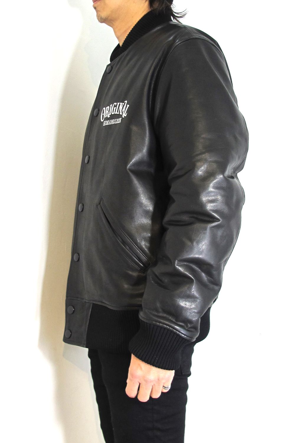 HIDE AND SEEK - ×TENDERLOIN LEATHER JKT (BLACK) / テンダーロイン 