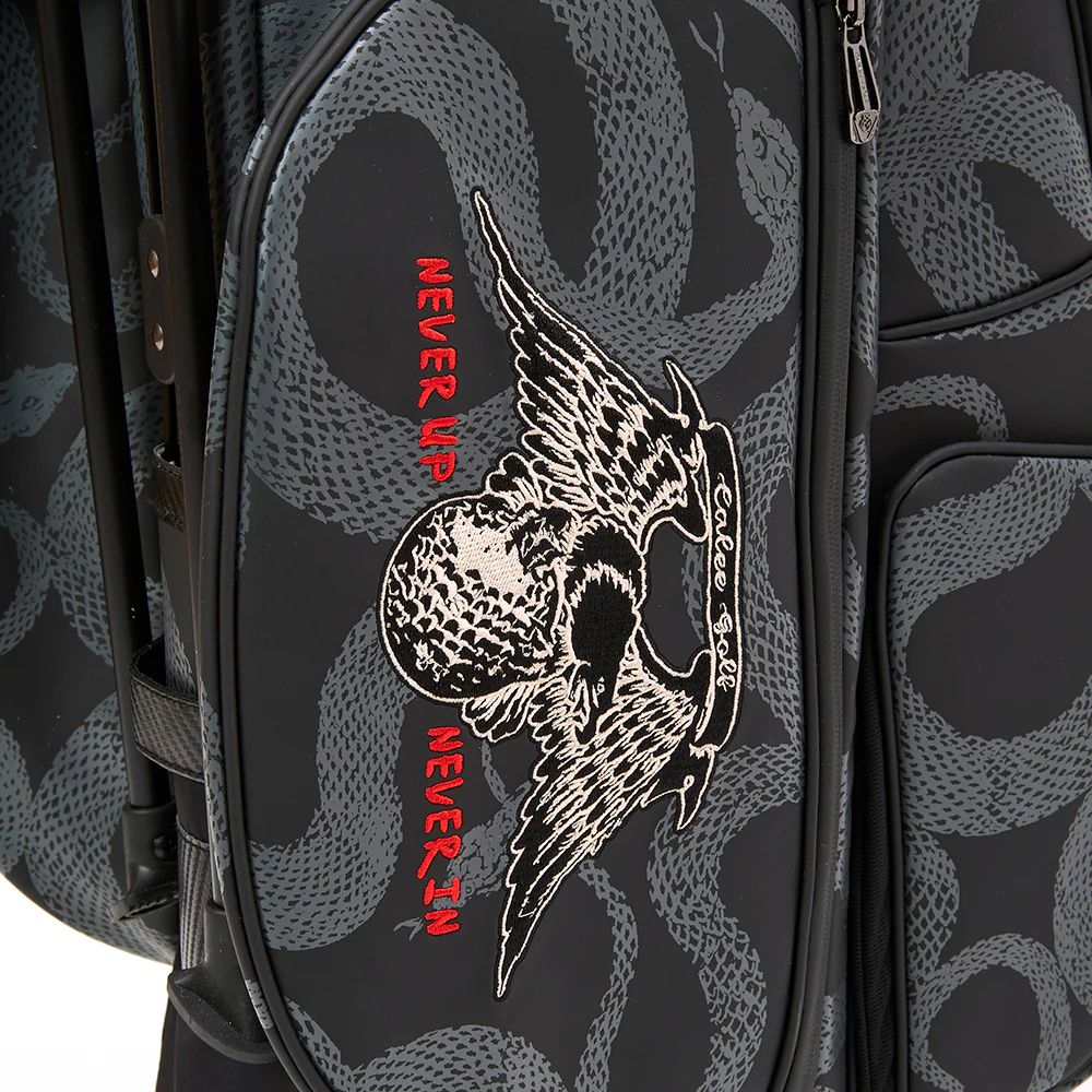 ×OMNiX GOLF SNAKE PATTERN CADDIE BAG (BLACK) / ×オムニックス ゴルフ コラボ ゴルフ バッグ