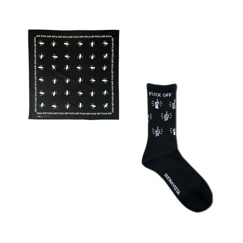 BUENA VISTA 新作販売告知 / 遊び心を伺わせるグラフィックが魅力のバンダナ&ソックス。