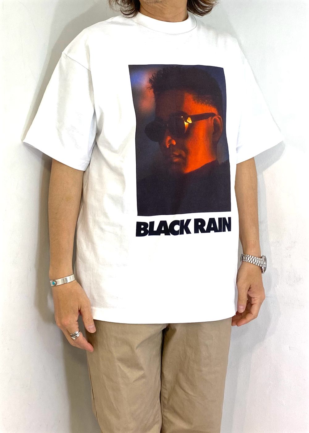 【ラスト1点】『Black Rain』tee tres (WHITE) / ×ブラックレイン コラボ Tシャツ