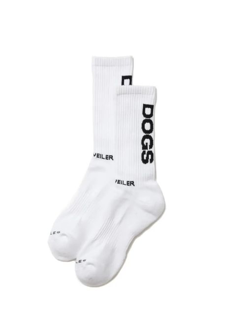 R9 PURPLE SOX (WHITE) / ×パープルズ コラボ ジャガードロゴ ソックス