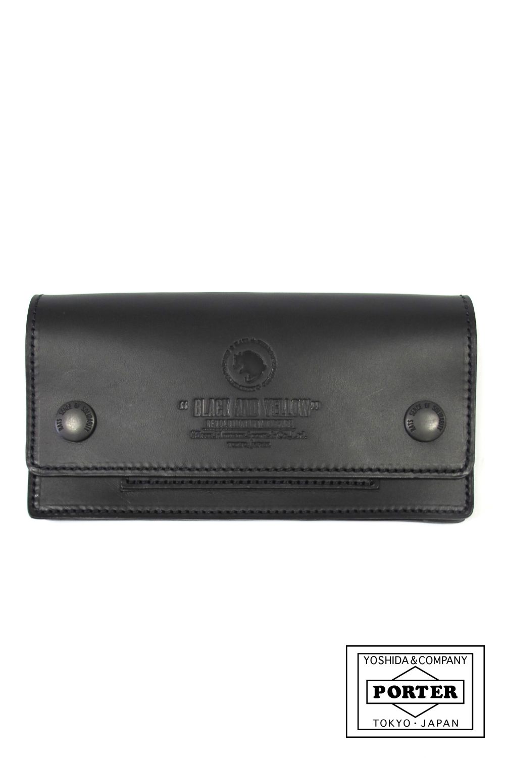 RATS - SHORT LEATHER WALLET (BLACK) / ポーター コラボレザー