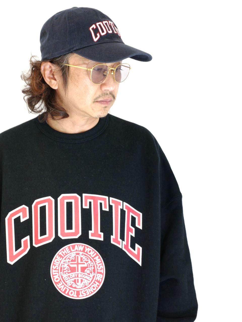 COOTIE PRODUCTIONS - Embroidery 6 Panel Cap (NAVY) / ロゴ ベース