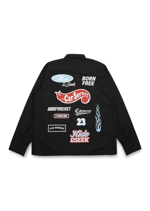 ×CARSERVICE Work L/S SHIRT (BLACK) / カーサービス ワークシャツ