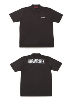 Polo S/S Shirt (CHARCOAL GRAY) / ロゴプリント ポロシャツ