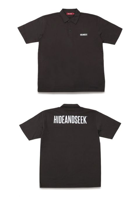 Polo S/S Shirt (CHARCOAL GRAY) / ロゴプリント ポロシャツ