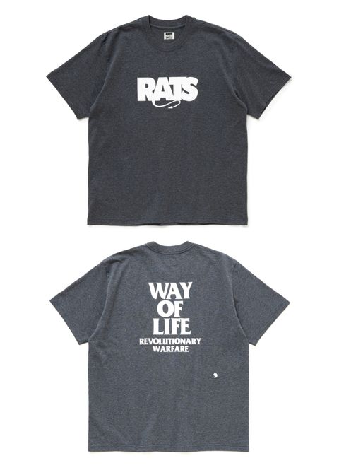 BOX LOGO WAY OF LIFE TEE (CHARCOAL) / 定番人気ロゴT