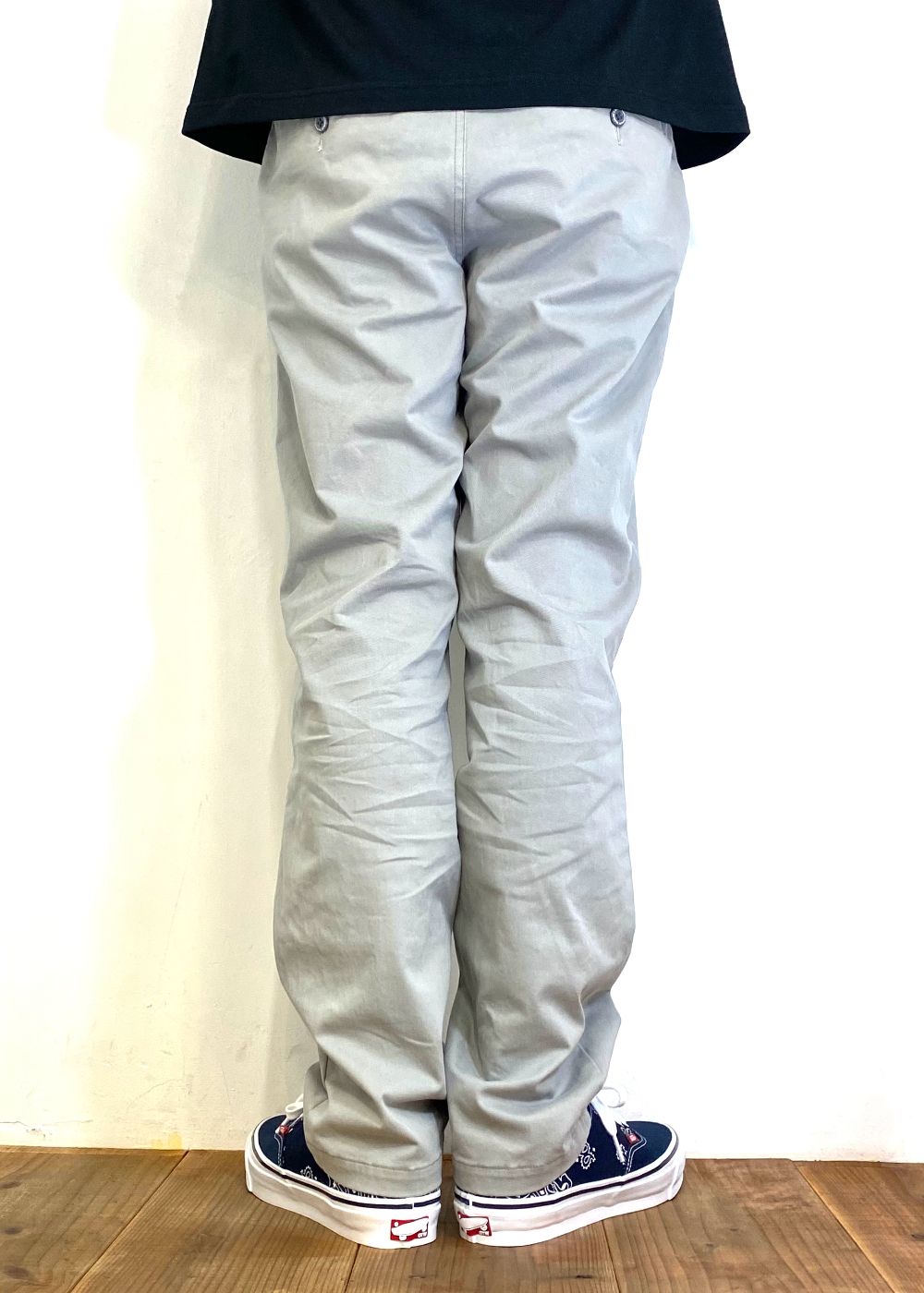 CHINO L/L PANTS SLIM (GRAY) / スリムタイプ チノ パンツ