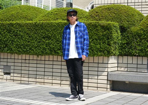 2024 AUTUMN SHIRT STYLE-RATS / COTTON FLANNEL BLUE CHECK SHIRT