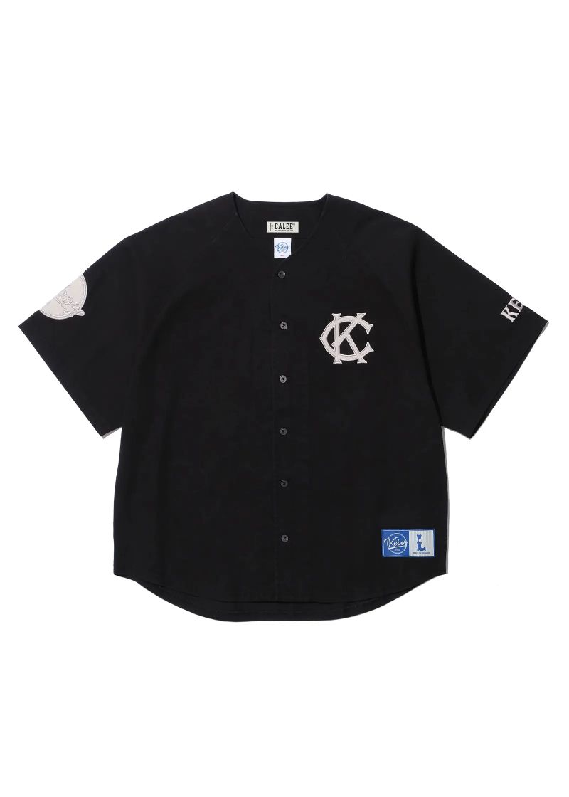 × KEBOZ BASEBALL SHIRT (BLACK) / ケボズ コラボ ベースボール シャツ