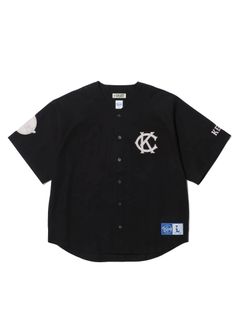 × KEBOZ BASEBALL SHIRT (BLACK) / ケボズ コラボ ベースボール シャツ